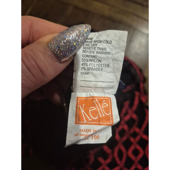 Kelle Red & Black Halter Romper Medium - Picture 2 of 6